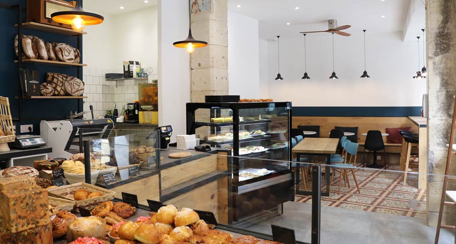 Rénovation d'une boulangerie artisanale par un architecte spécialisé dans l'aménagement de boutiques et de magasins en région Ile de France