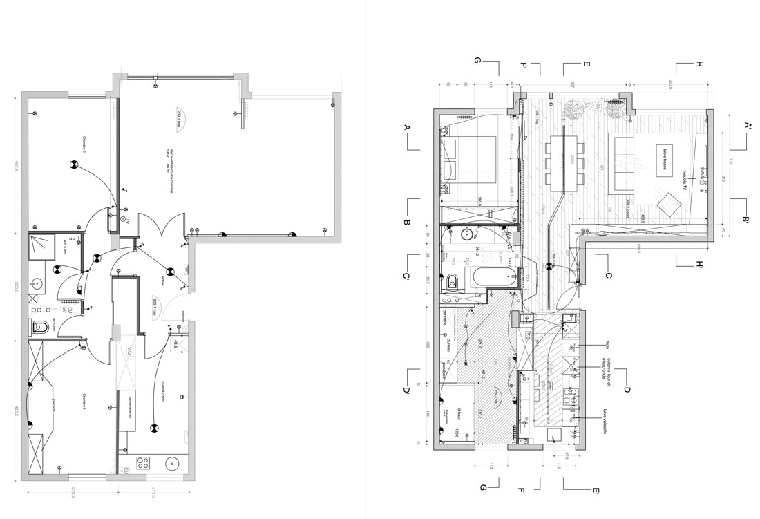 plan architecture appartement 70m2