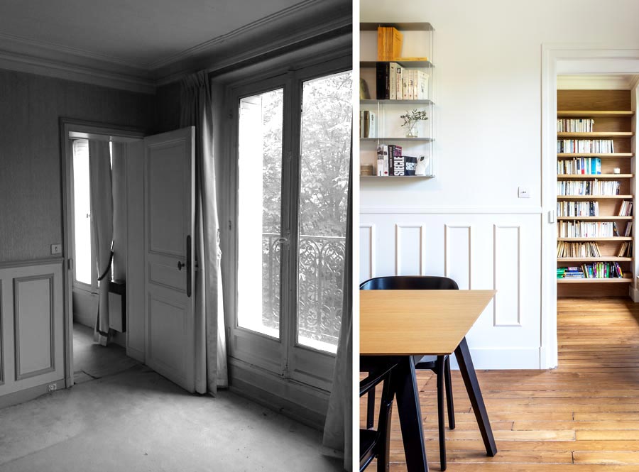 aménagement appartement avant après