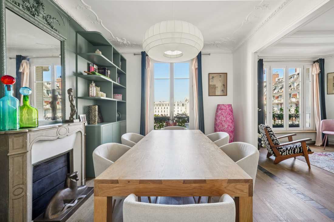 Nouvelle salle à manger après les travaux de rénovation