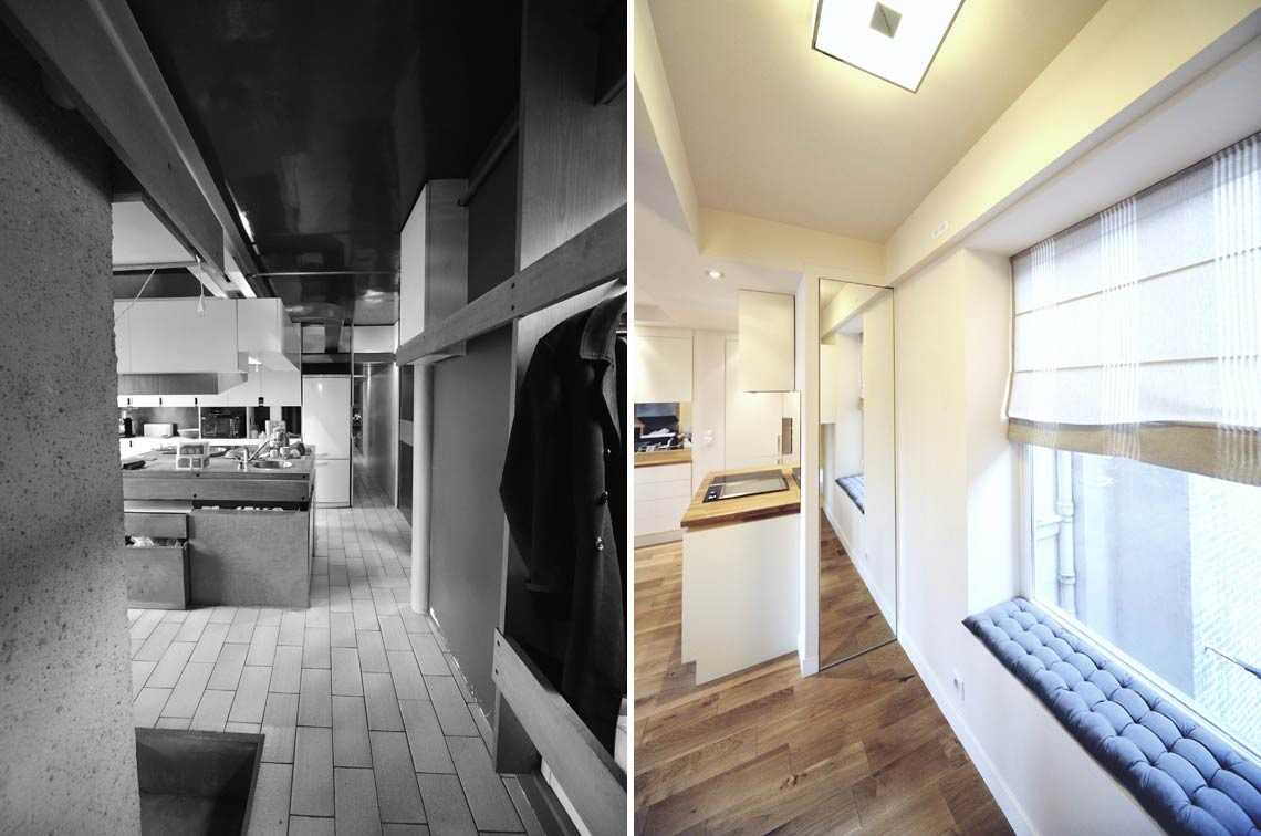 Avant - Après : Rénovation d'un appartement atypique 3 pièces 65m2