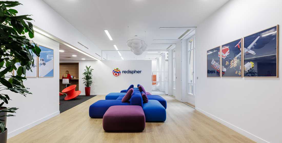 Aménagement de l'accueil d'une start-up par un architecte d'interieur à Paris