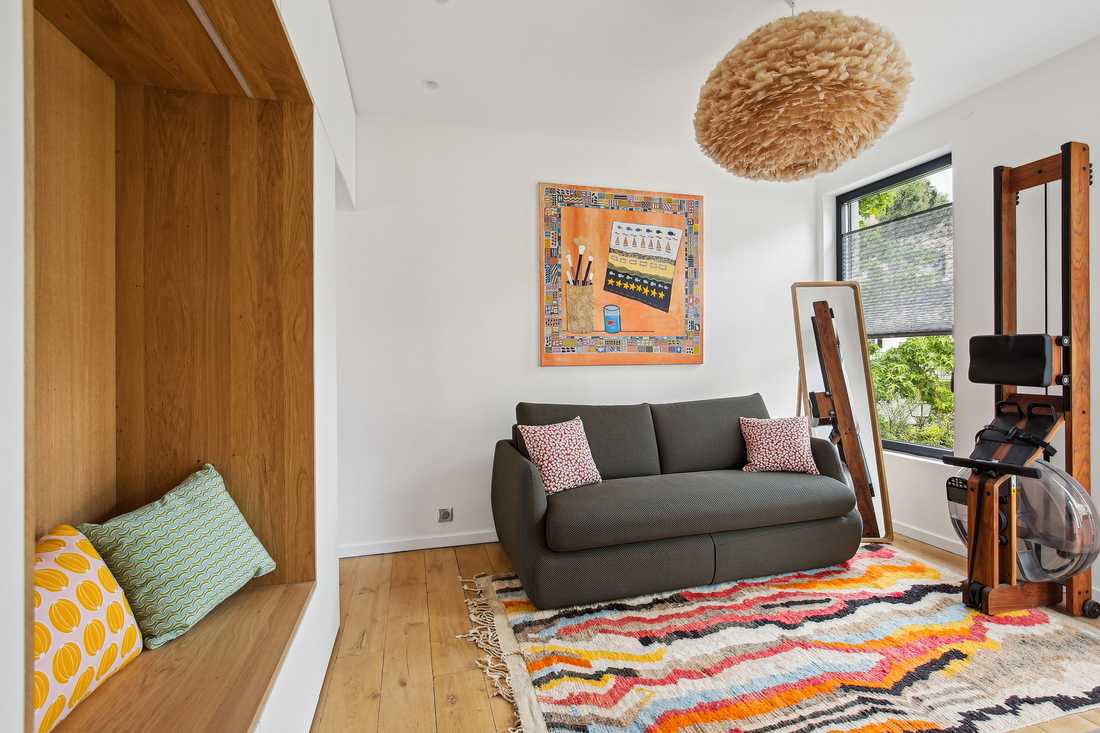 Chambre d'amis avec suspension Eos en plume (Umage)