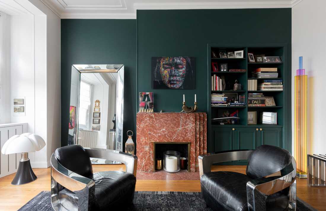 Coup de neuf appartement 85m² -  le séjour avec 2 fauteuils