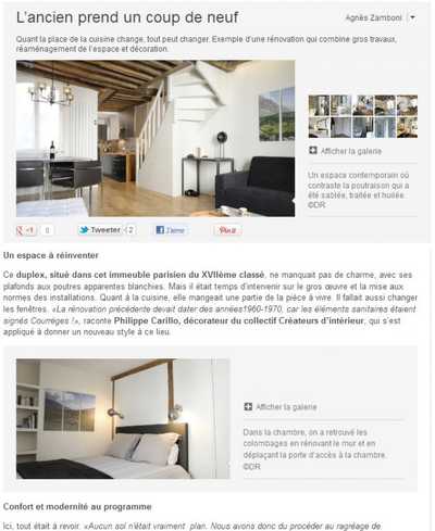 Article sur l'aménagement d'un vieil appartement