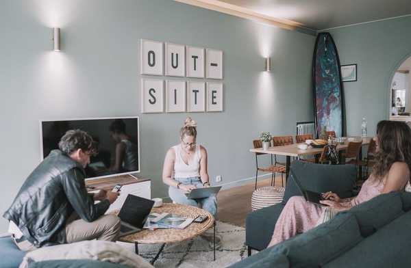 Arrangement of an old hotel into a modern coliving and coworking space