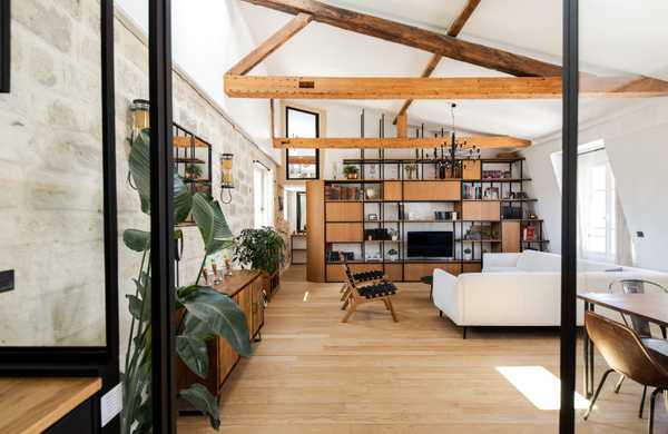 Appartement sous les toits de Paris rénové par un architecte d'intérieur