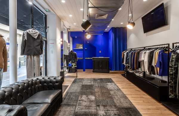 Interior design of a fashion boutique