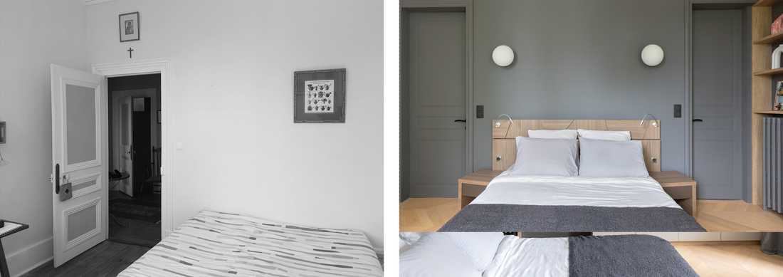 Avant - Aprés : un architecte d'intérieur aménage une chambre contemporaine