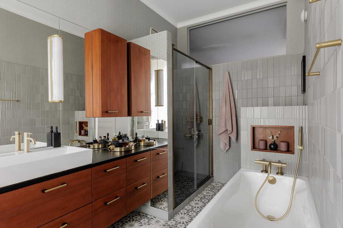 Salle de bain après les travaux de rénovation 