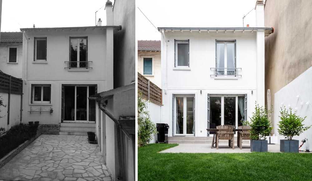 Rénovation de la facade d'une maison de ville à Paris