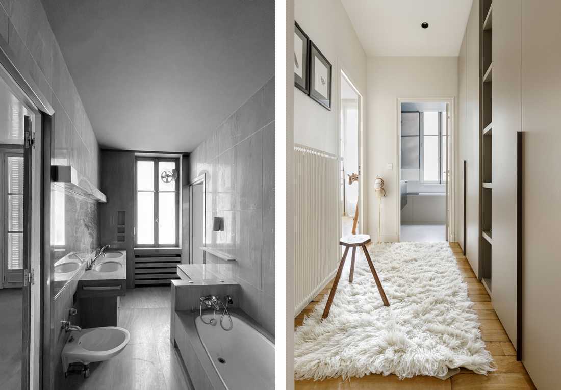 Avant-Après : salle de bain d'un appartement Art Déco 275m2