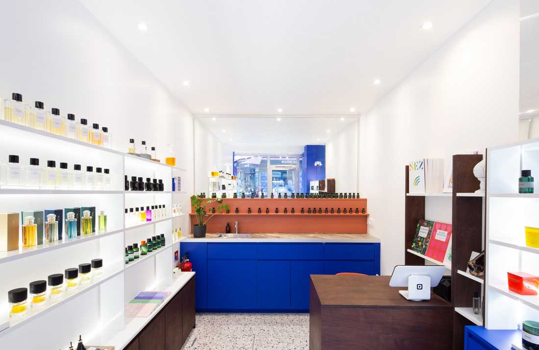 Aménagement intérieur d'une parfumerie à Paris par un architecte d'intérieur