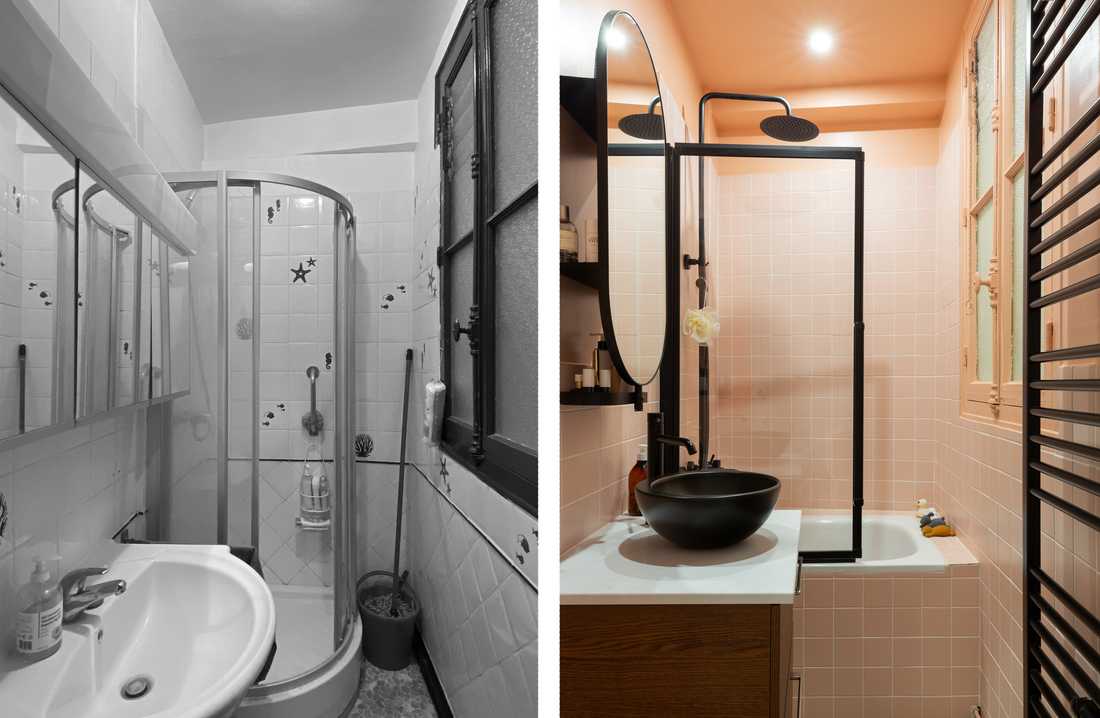 Avant - Après : Rénovation de la salle de bain d'un appartement haussmannien de 60 m²