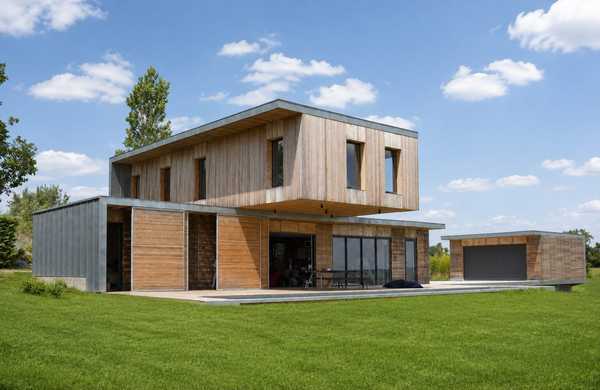 Maison contemporaine bois et béton esprit Loft