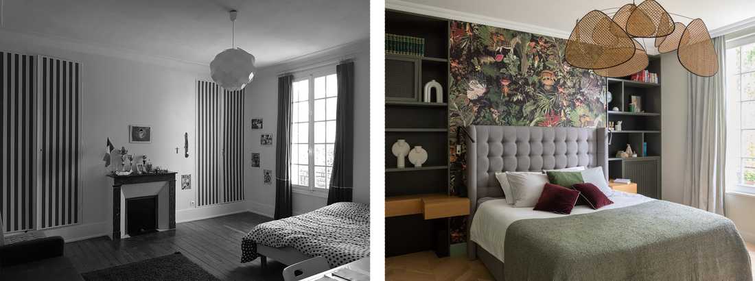 Avant - Aprés : Chambre parentale aménagée par un architecte d'intérieur
