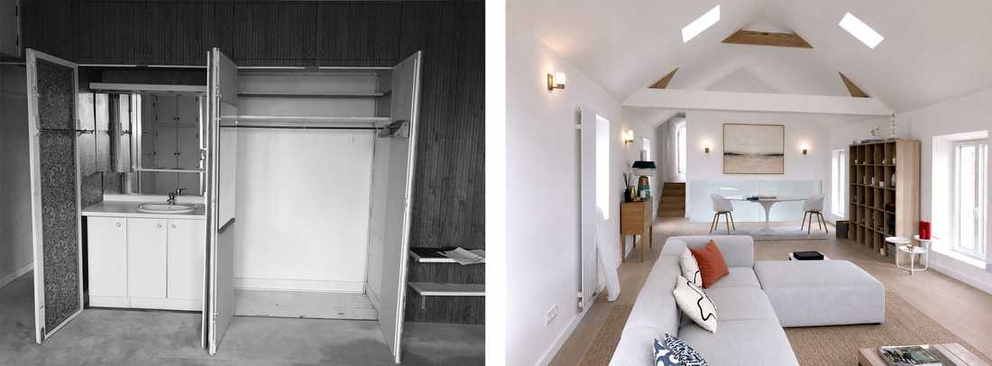 Pièce à vivre après des travaux de rénovation