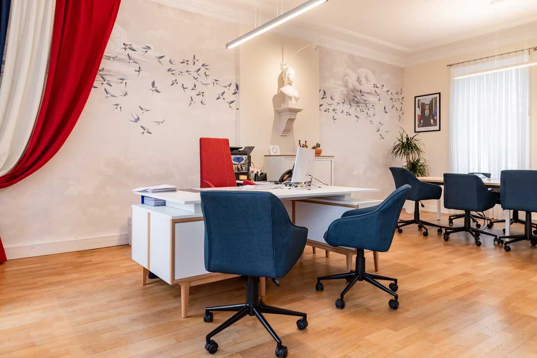 Rénovation du bureau du maire par un architecte d'intérieur