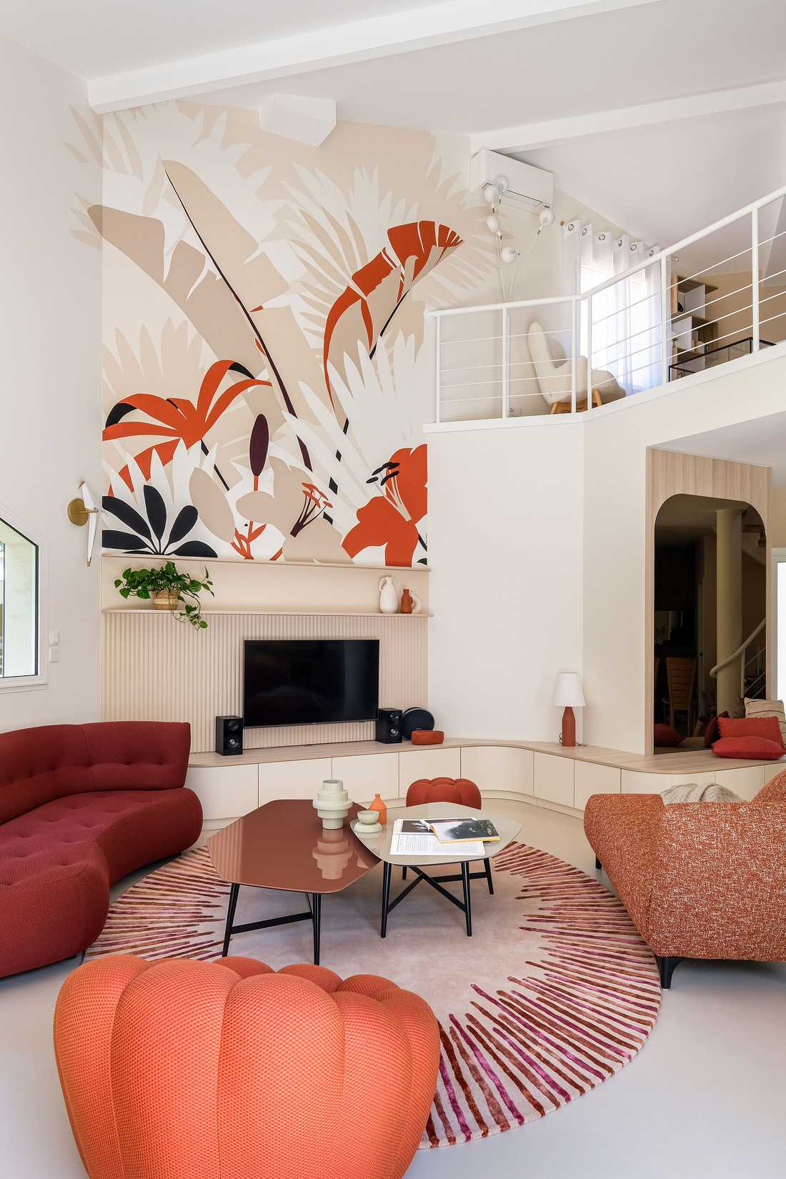 Aménagement du salon d'une maison acheté en VEFA à Paris