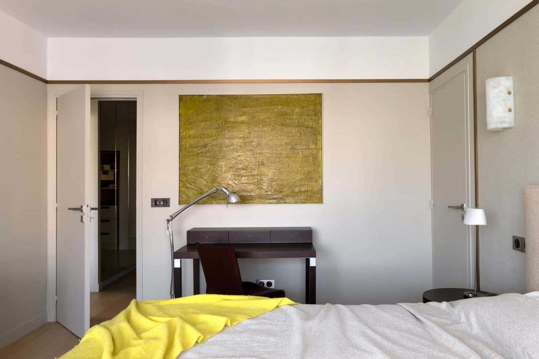 Chambre parentale rénovée par un architecte d'intérieur