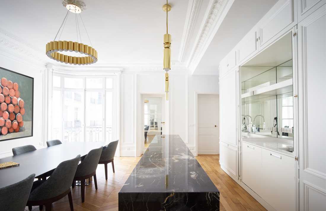 Réamenagement d'un appartement haussmannien par un architecte d'intérieur à Paris