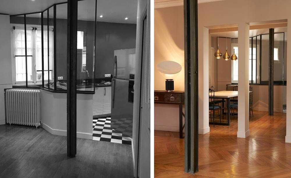 Un architecte d'intérieure rénove et aménage un appartement haussmanien de 160m2 à Paris