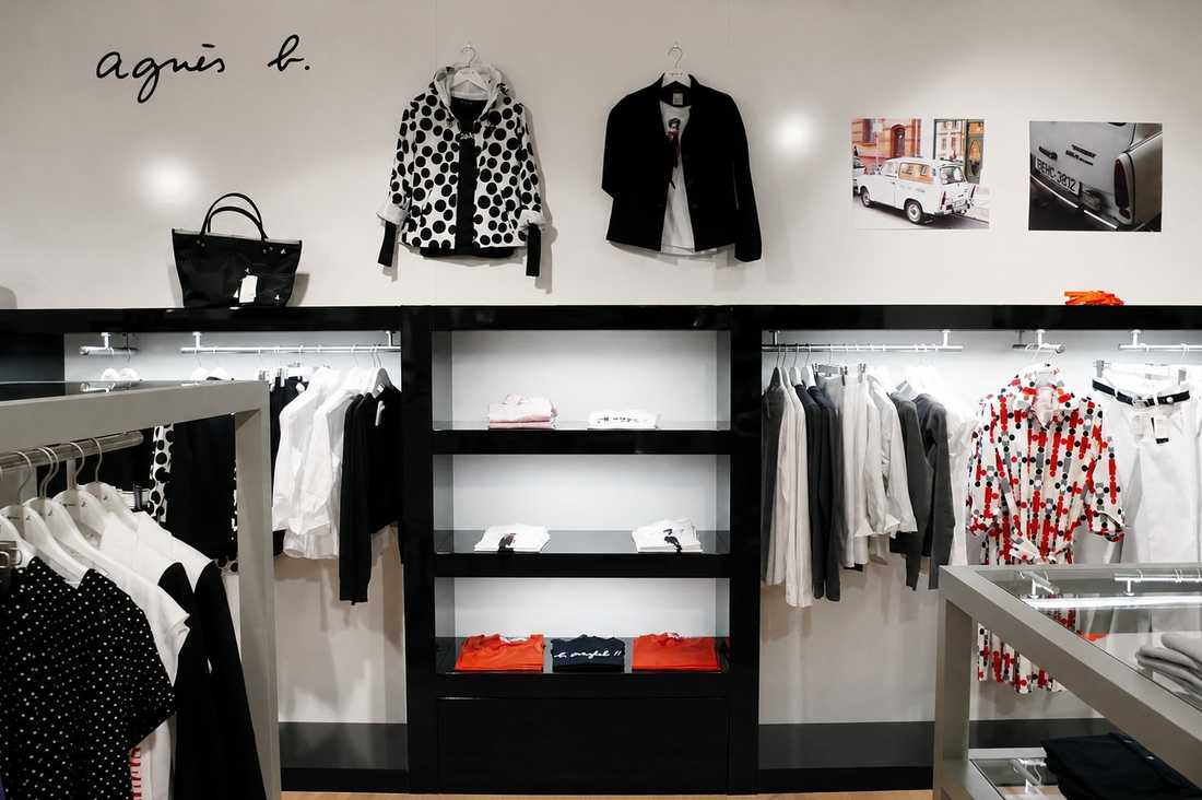 Architecture commerciale d'une boutique Agnes B