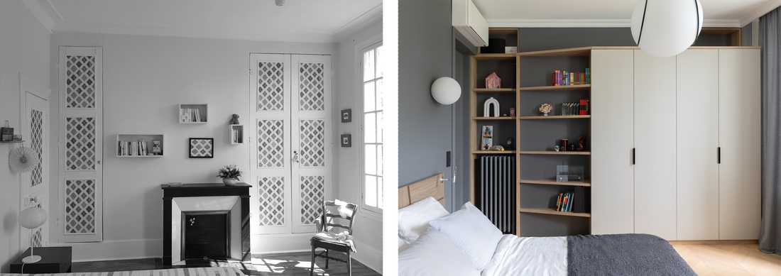 Avant - Aprés : Chambre après les travaux de rénovation
