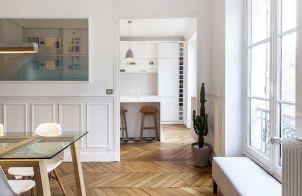 Rénovation intérieure d’un appartement haussmannien de 100m2 par un architecte d'intérieur à Paris