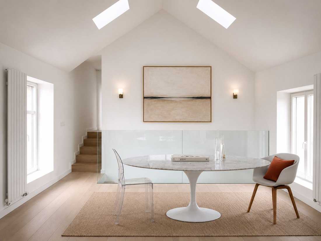 Aménagement interieur design dans un corps de ferme
