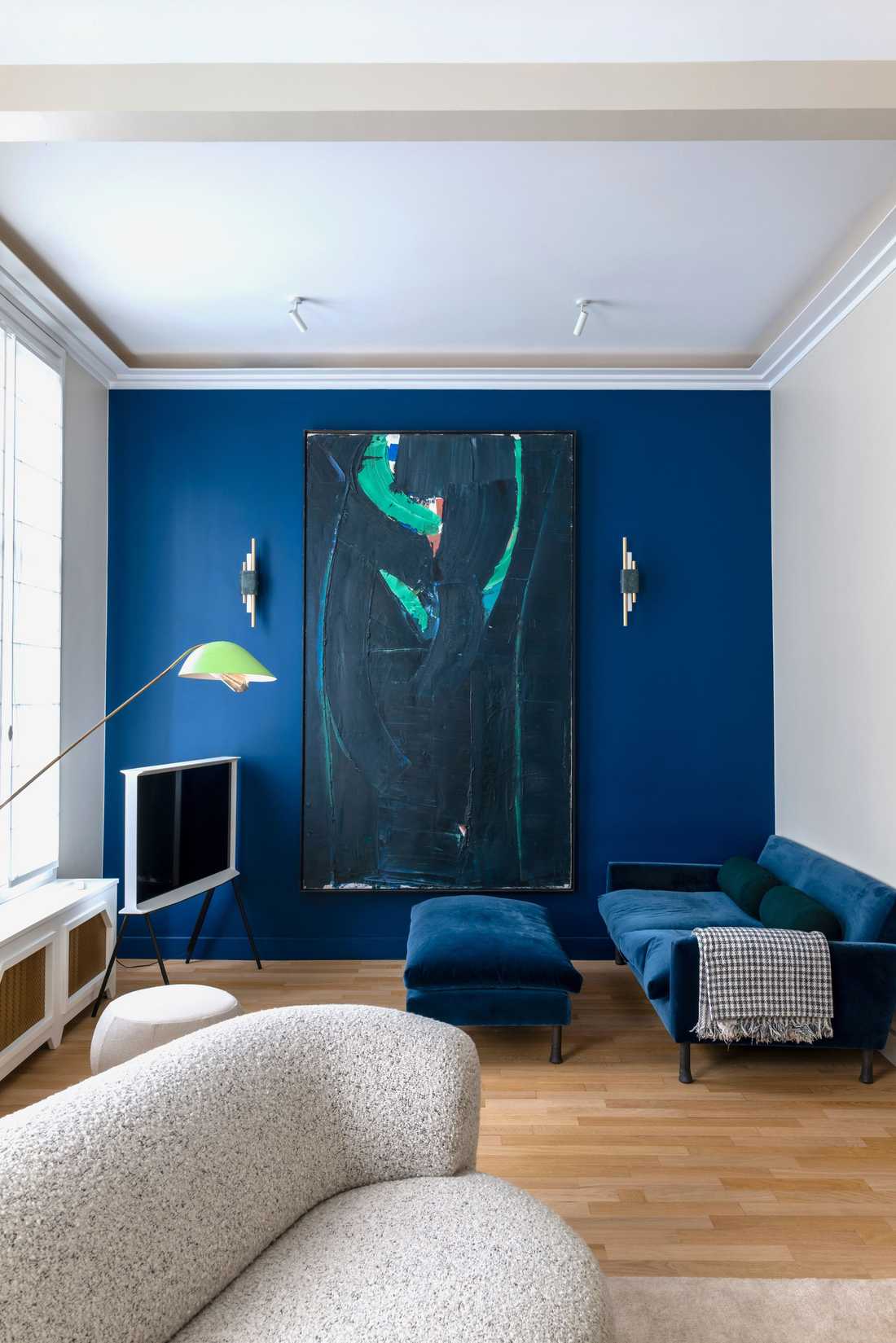 Espace tv dans séjour ouvert