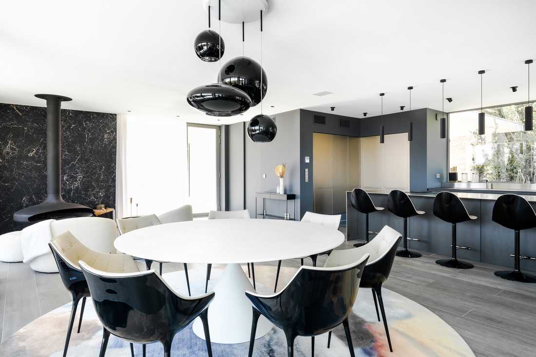Salle à manger conçu par un architecte à Paris