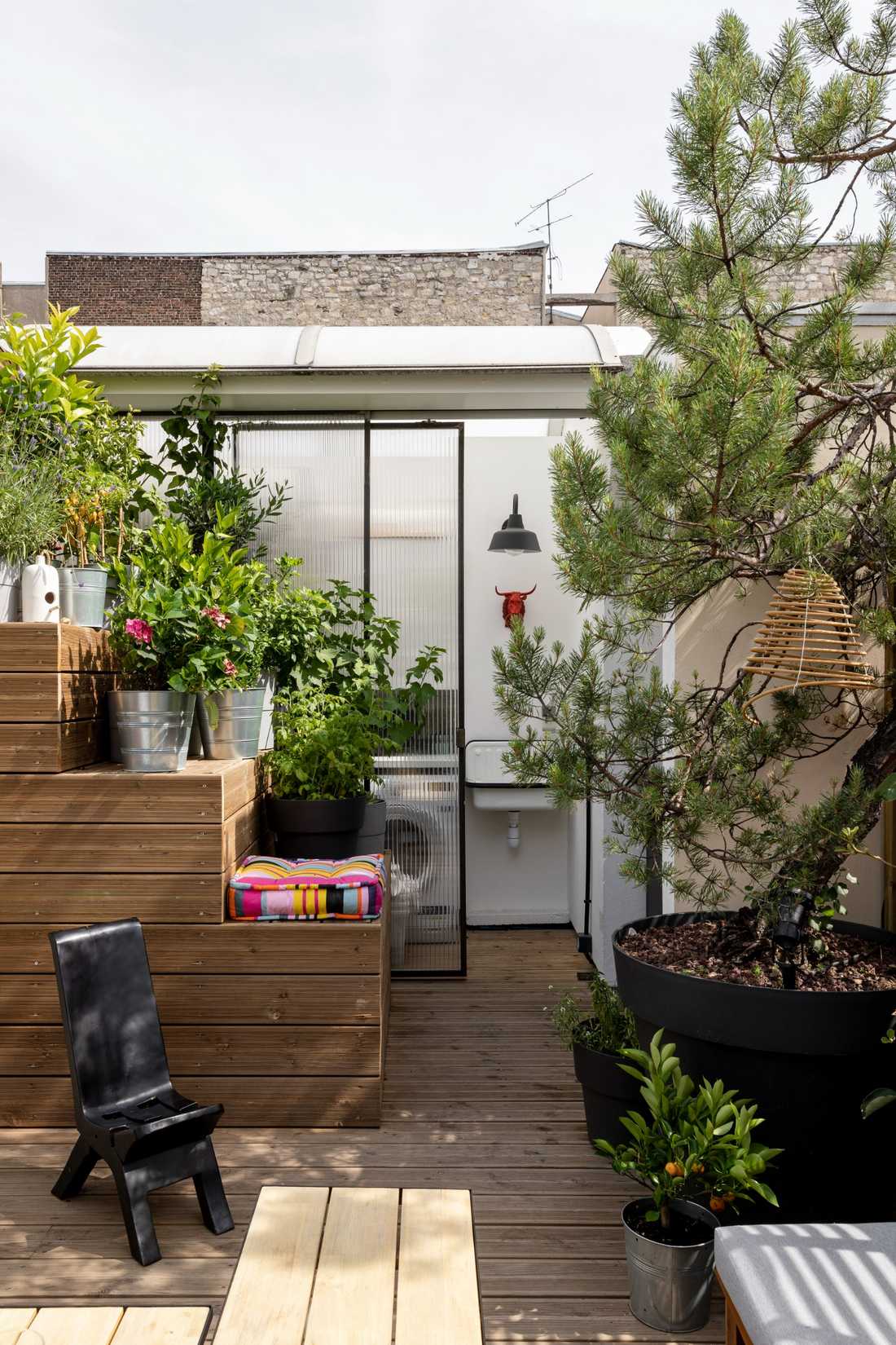 Toit-terrasse du triplex à Paris