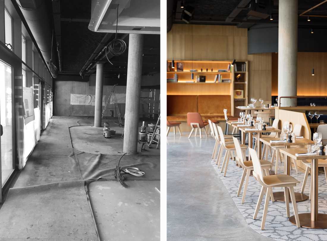 Réovation d'un restaurant par un architecte à Paris en photos avant-après