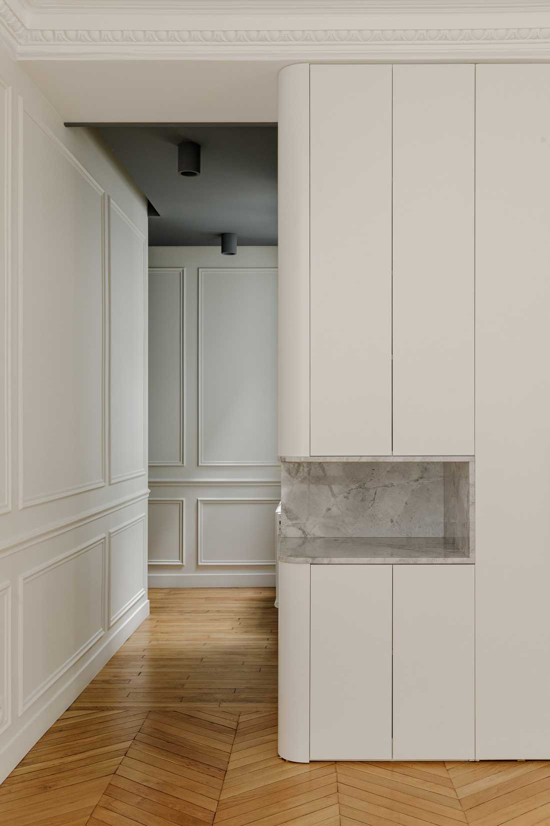 Agencement sur mesure conçu par un architecte d'intérieur à paris