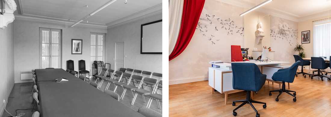 Avant - après : Rénovation intérieure d'une mairie