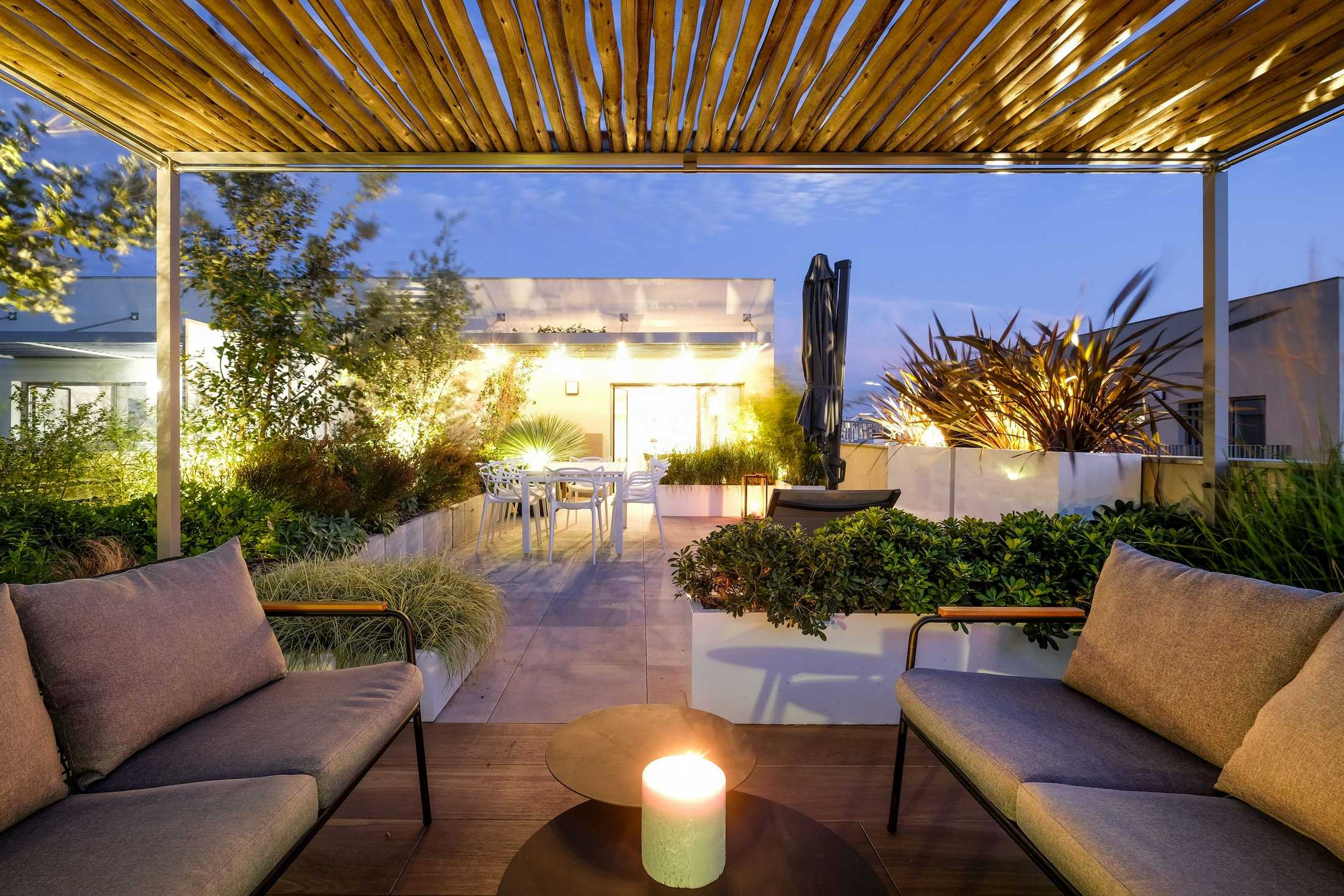 Aménagement de la terrasse d'un appartement de 60m² à Paris