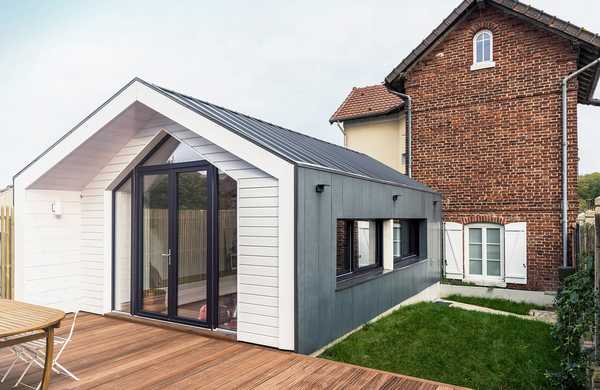 Extension d'une maison en briques par un architecte à Paris