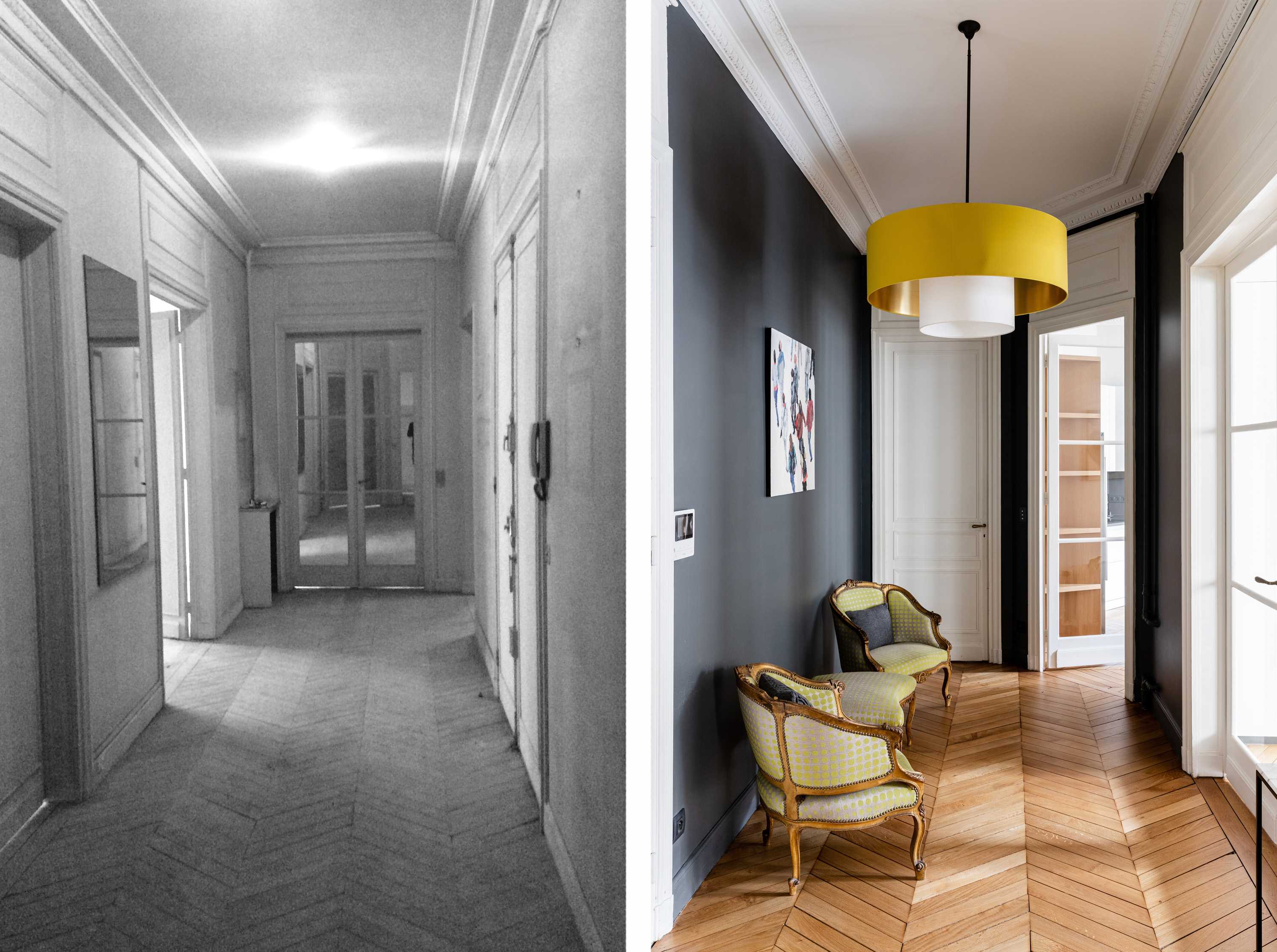 Before & After: Haussmann apartment Interior Design 230m²