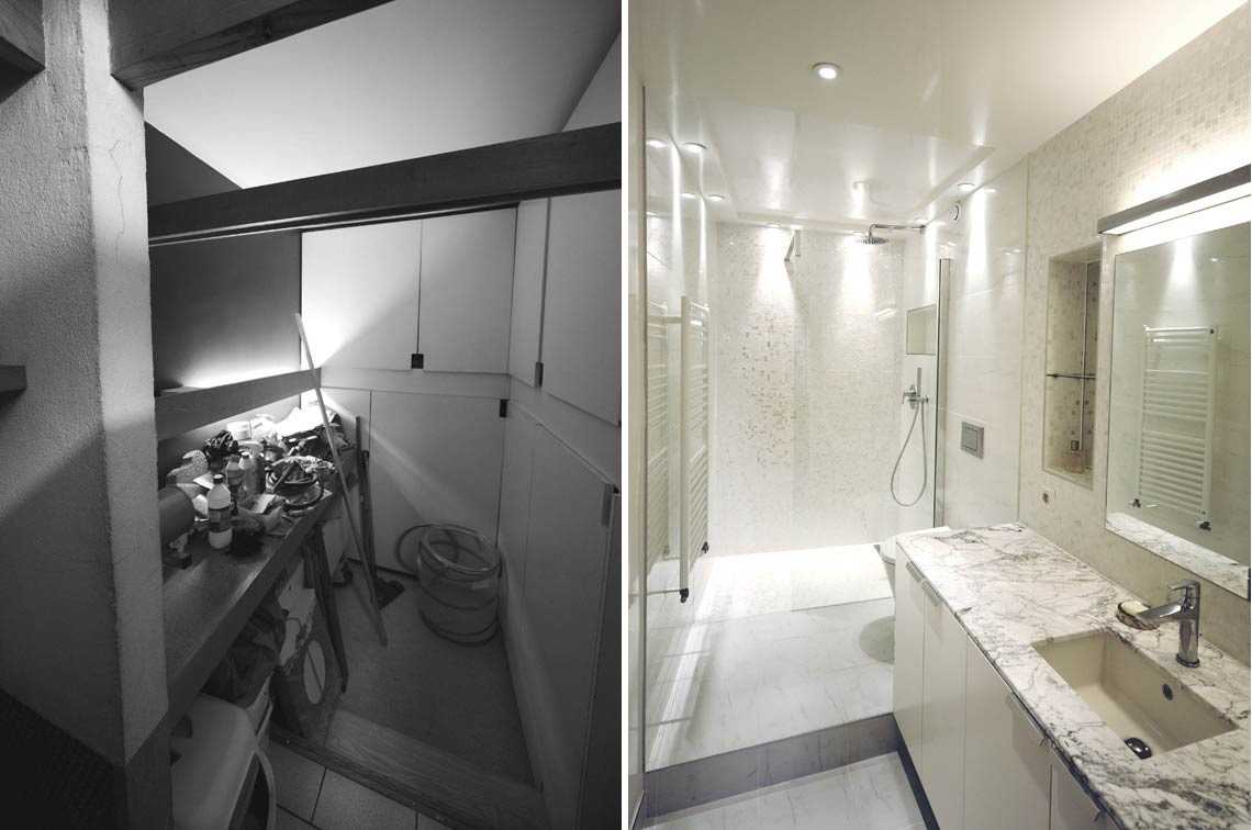 Avant - Après : Rénovation d'un appartement atypique 3 pièces 65m2