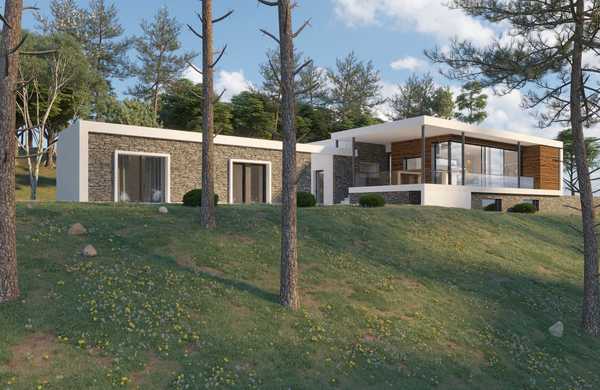 Construction of a contemporary villa