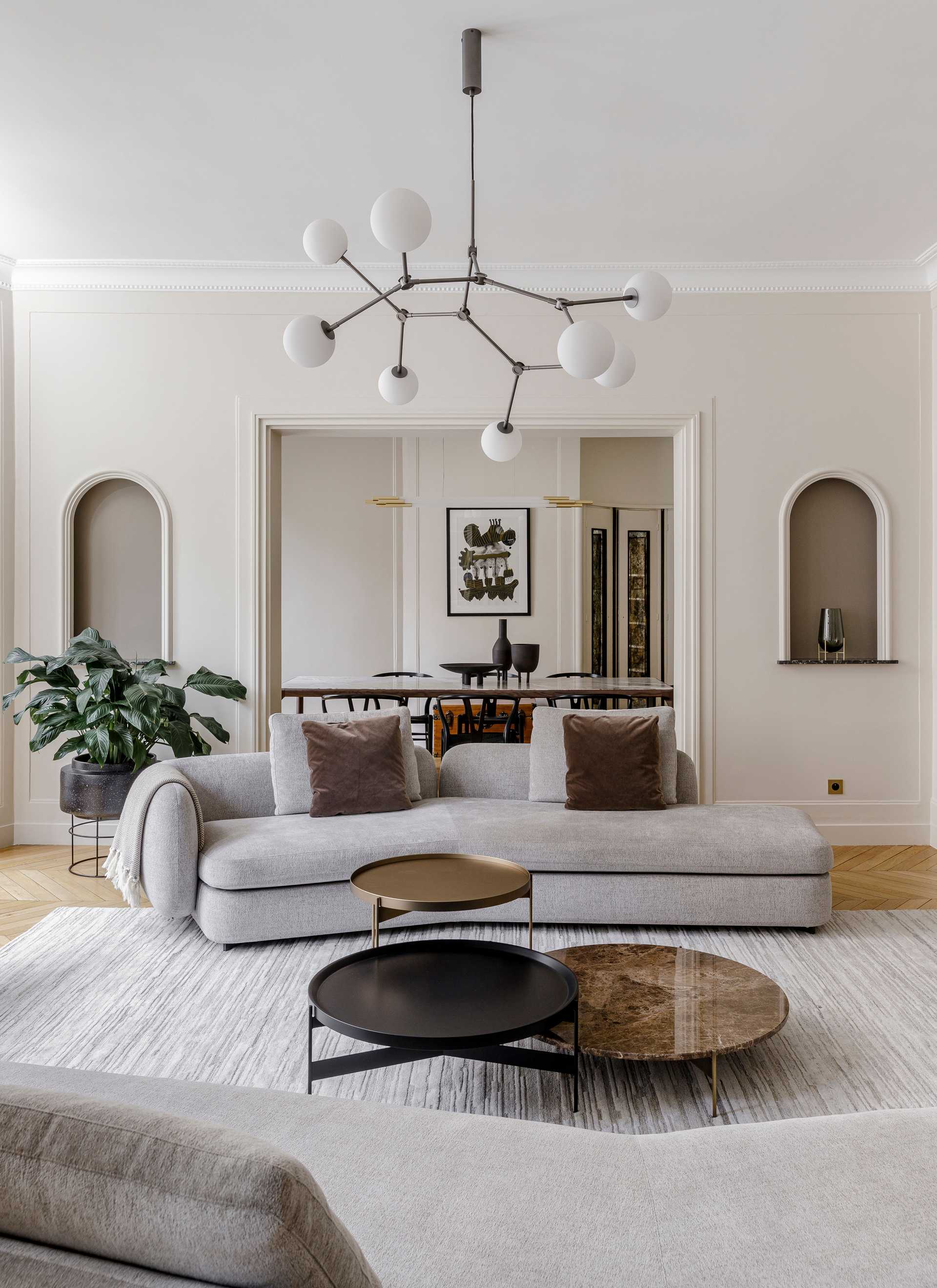 Interior decoration of a typical Parisian apartment