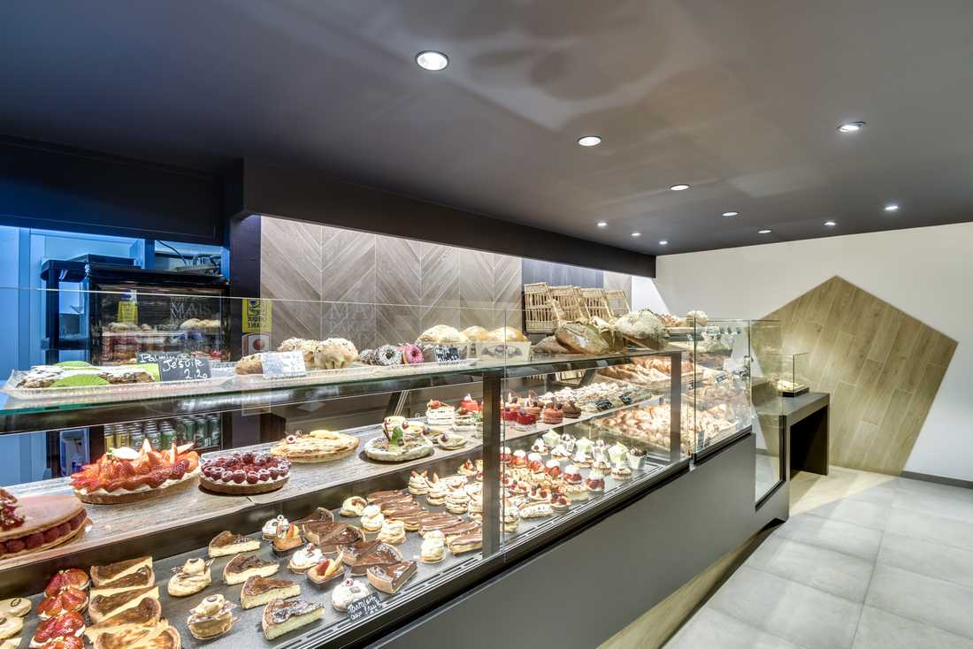 Relooking d'une boulangerie par un architecte - décorateur à Paris